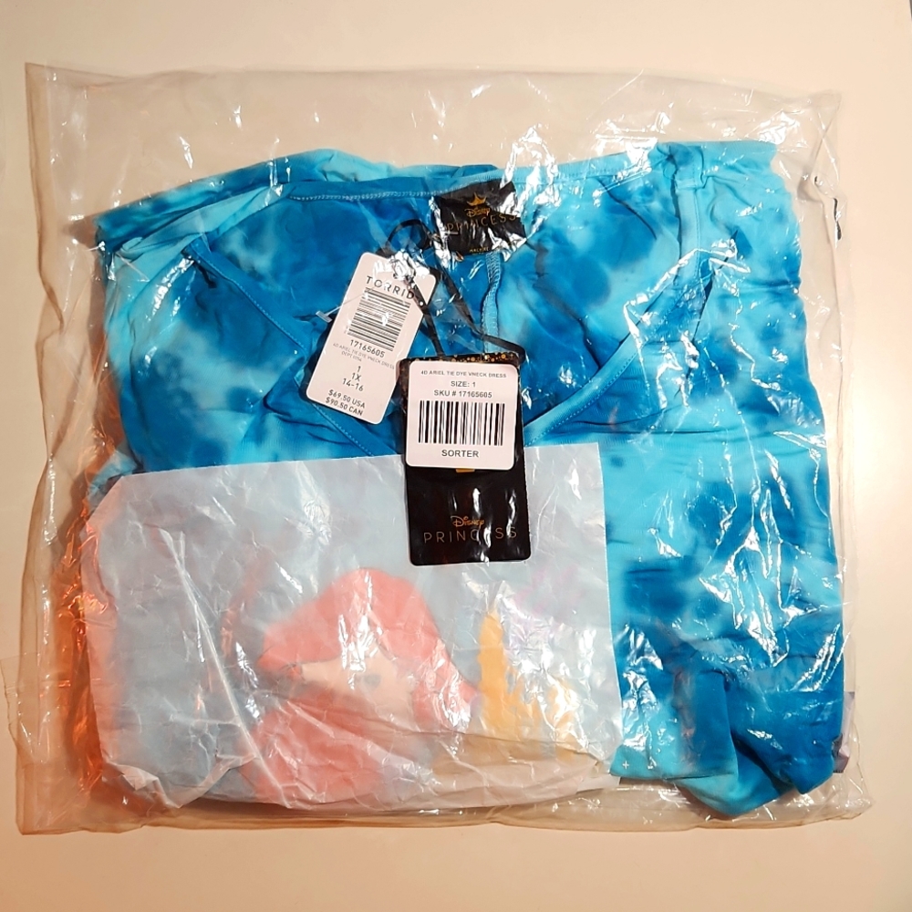 ❤️NWT TORRID DRESS - DISNEY PRINCESS ARIEL - LITTLE MERMAID - PLUS SIZE 2X - Picture 3 of 12